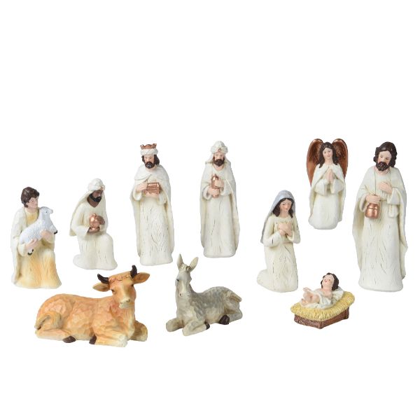 Nativity set - 10 pieces polyresin