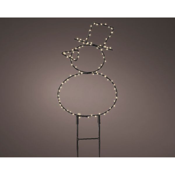 Micro LED Metal Snowman 27cm