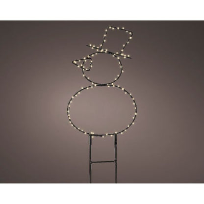 Micro LED Metal Snowman 27cm