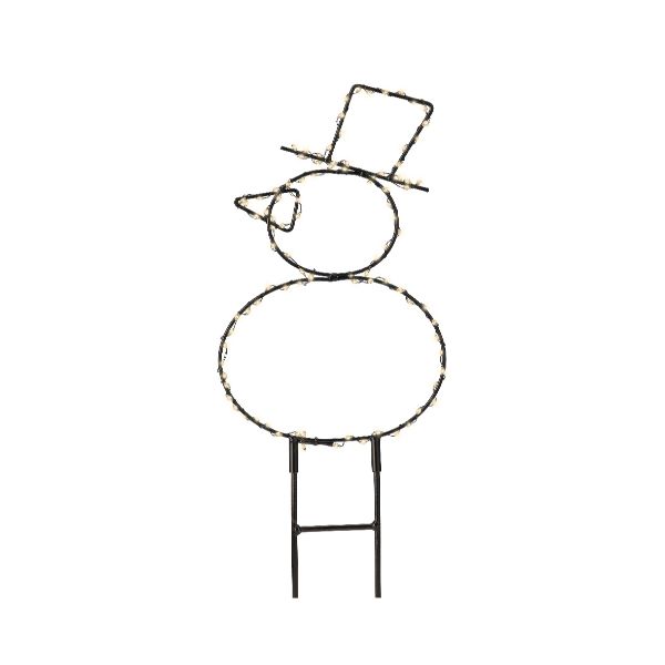 Micro LED Metal Snowman 27cm