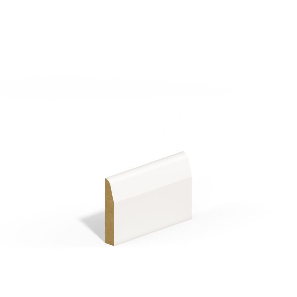 SAM22 Chamfered &amp; Round Primed MDF Skirting/Architrave 18X144mm X5.49M