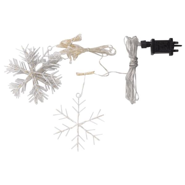 Snowflake Curtain Lights - Warm White 120x120 339 LEDs