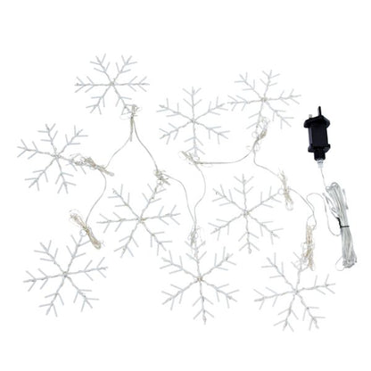 Snowflake Curtain Lights - Warm White 120x120 339 LEDs