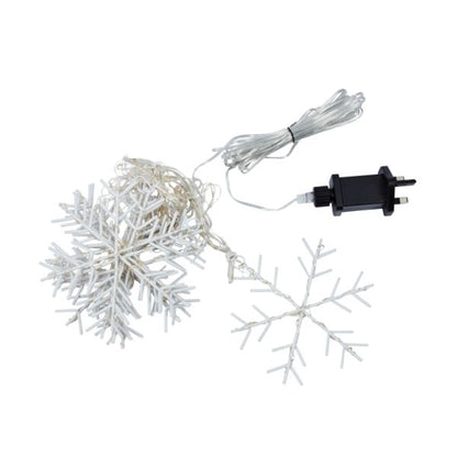 Snowflake Curtain Lights - Warm White 120x120 339 LEDs