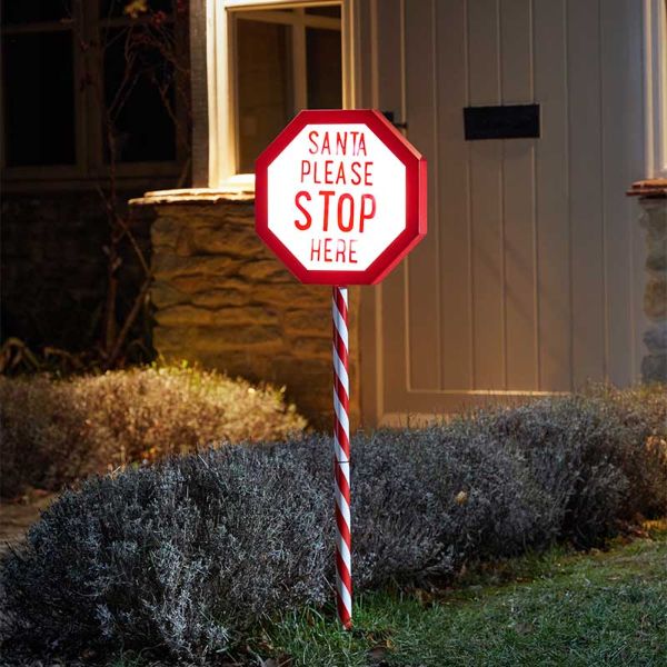 Three Kings Santa Stop Here! Stake Light - Large