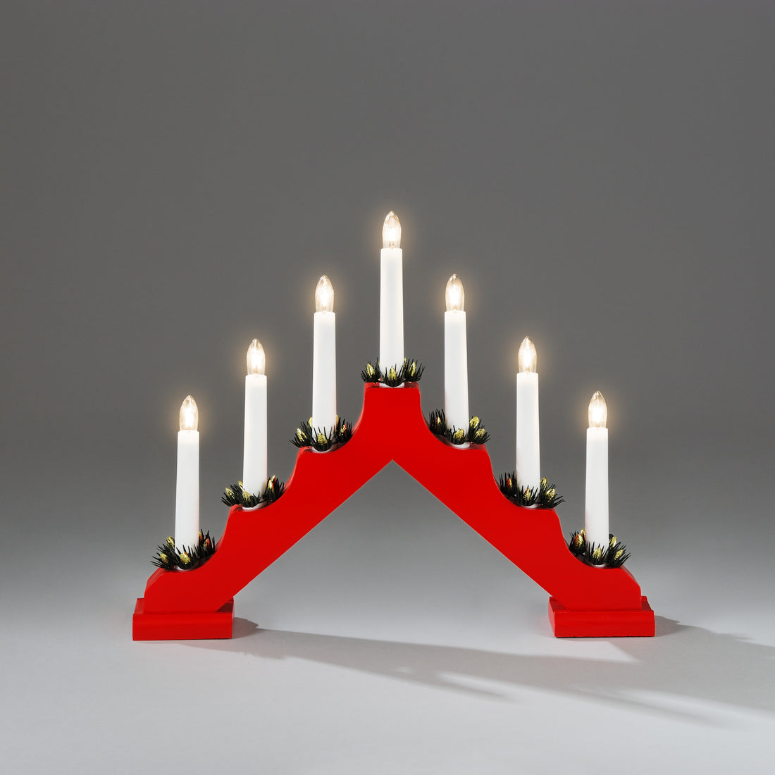 7 Bulb Welcome Light Candle Bridge Red