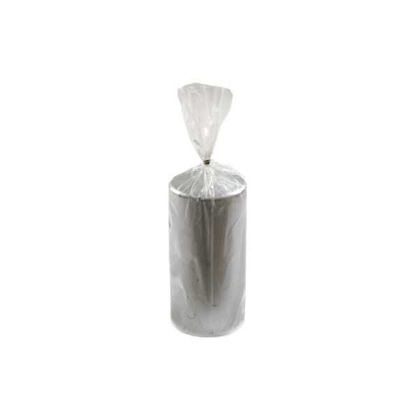 7 X 15cm Silver Pillar Candle