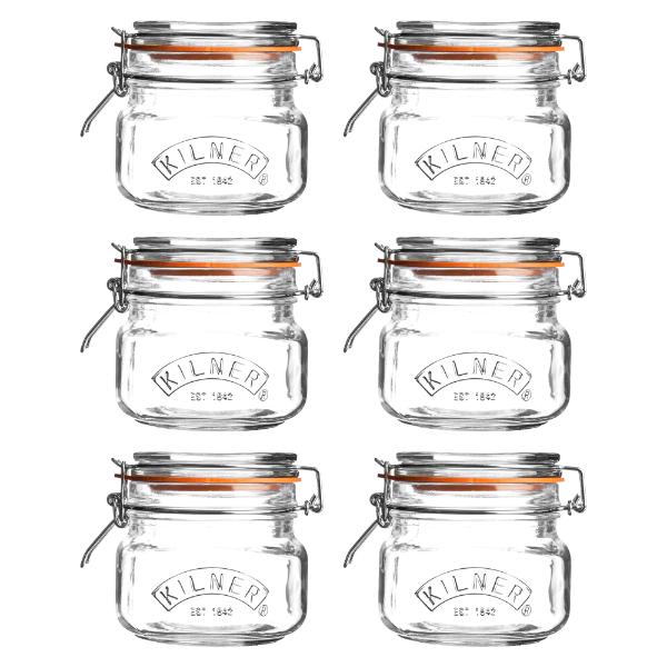 Kilner Clip Top Square Jar 0.5L