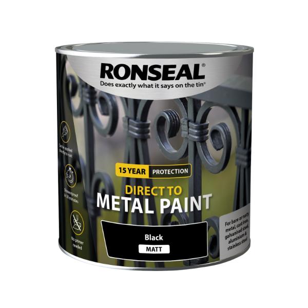 Ronseal Direct To Metal Black Matt 2.5L