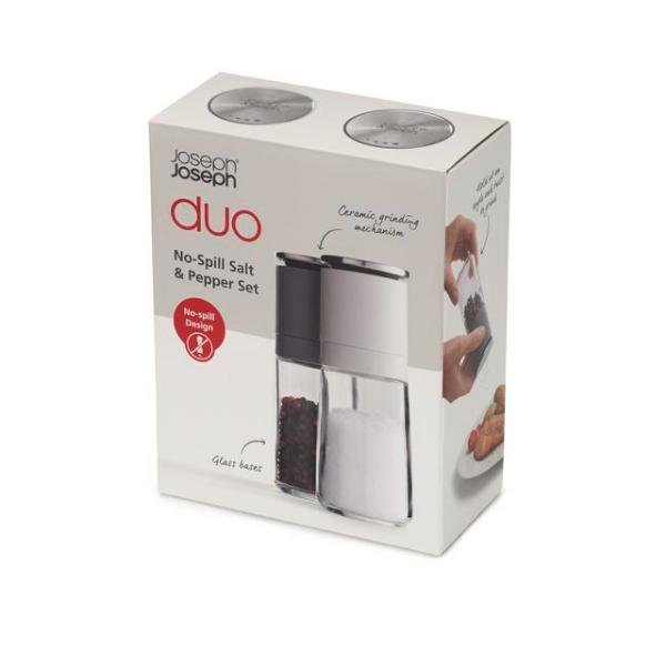 JJ DUO No-spill Salt &amp; Pepper Set - Grey