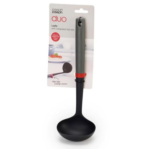 JJ DUO Ladle with Integrated Tool Rest - Red