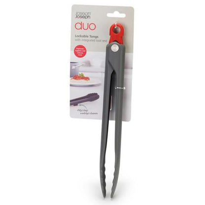 JJ DUO LockableTongs with tool rest - Grey/Red