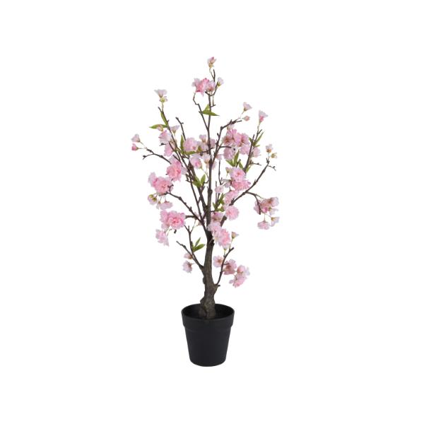 Artificial Cherry Blossom Cherry Tree In Pot Medium Pink 80cm