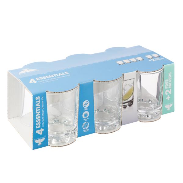 Ravenhead Essentials Hobnobs 6 Mixers Glasses 25cl