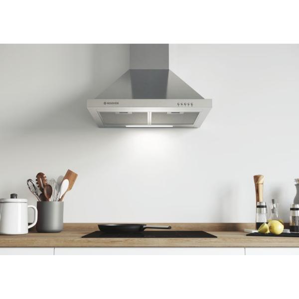 Hoover 60cm Wall Mounted Cooker Hood HCE160X/1