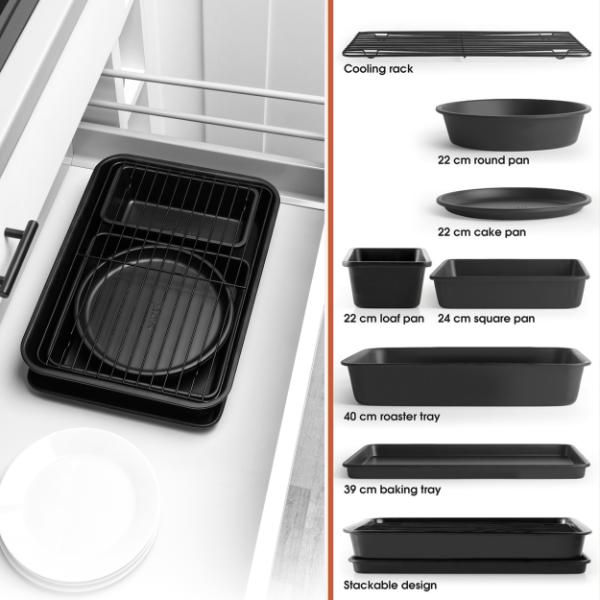 Salter Bakes 7pc Stacking Bakeware Set