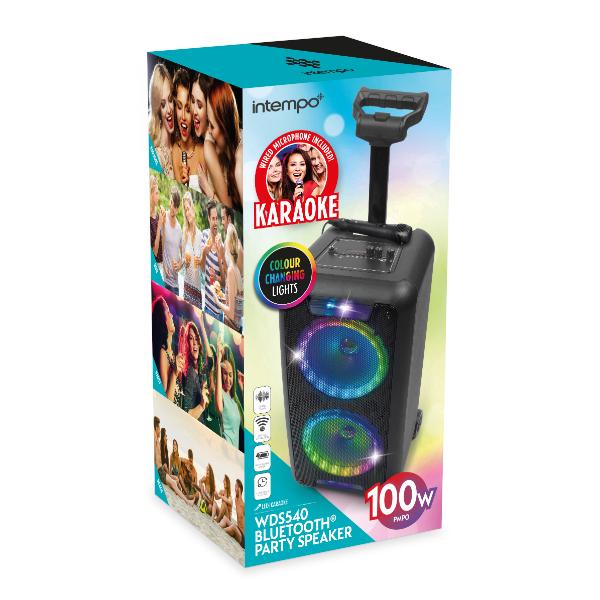 Fashion intempo portable party speaker with microphone