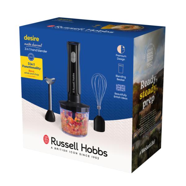 Russell Hobbs Matte Charcoal 3 in 1 Hand Blender