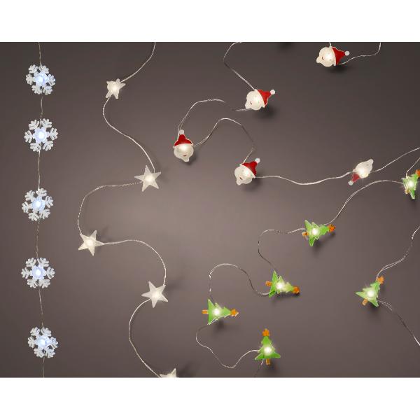 Christmas Micro LED deco string lights Battery operated - indoor