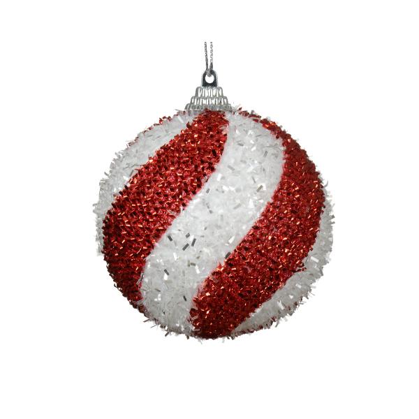 Christmas Bauble - foam with tinsel