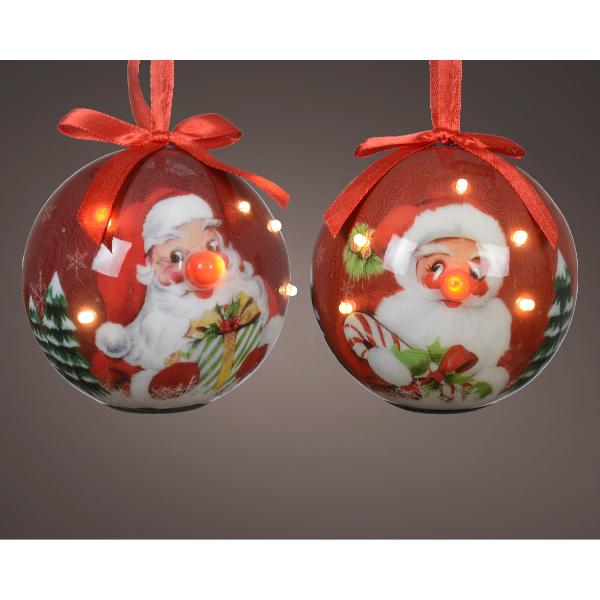 Christmas Large Santa Bauble with lights