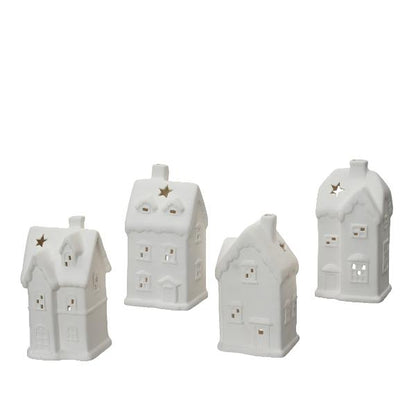 Christmas House design decoration tealight holders -  porcelain