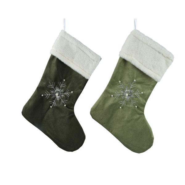 Christmas Green Christmas Stocking - polyester