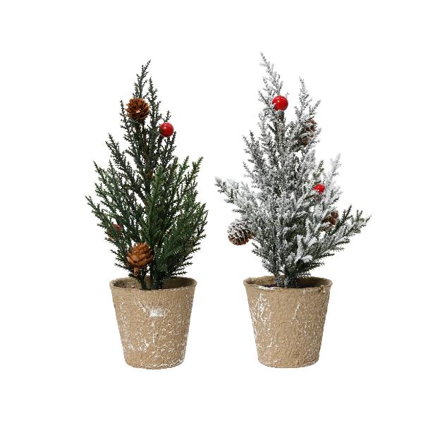 Christmas LED Mini tree -  Potted and frosted