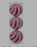 Festive Red/White Stripe Balls 15cm (Set Of 3)