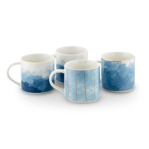 Tower Ink Mug Blue Set of 4