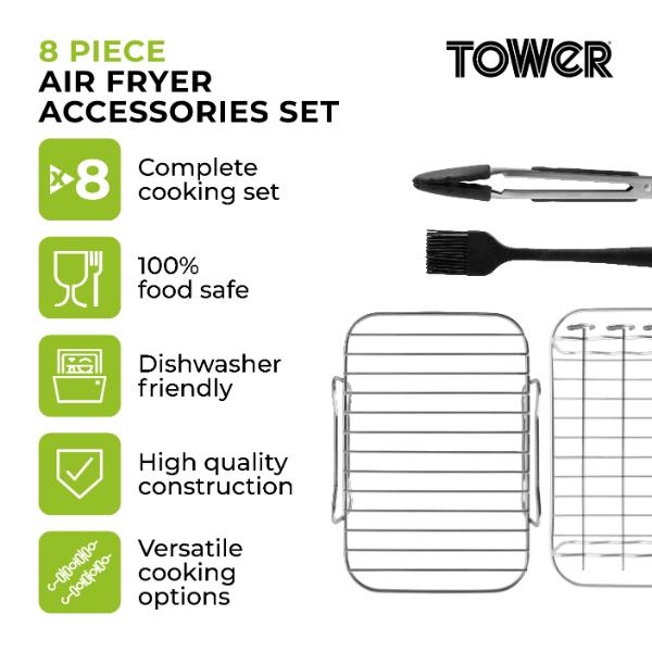 Tower 8 Piece Air Fryer Accessories