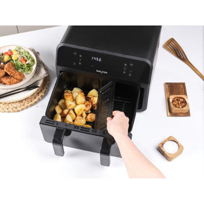 Salter EK5872 Dual Air Fryer With Divider 7L