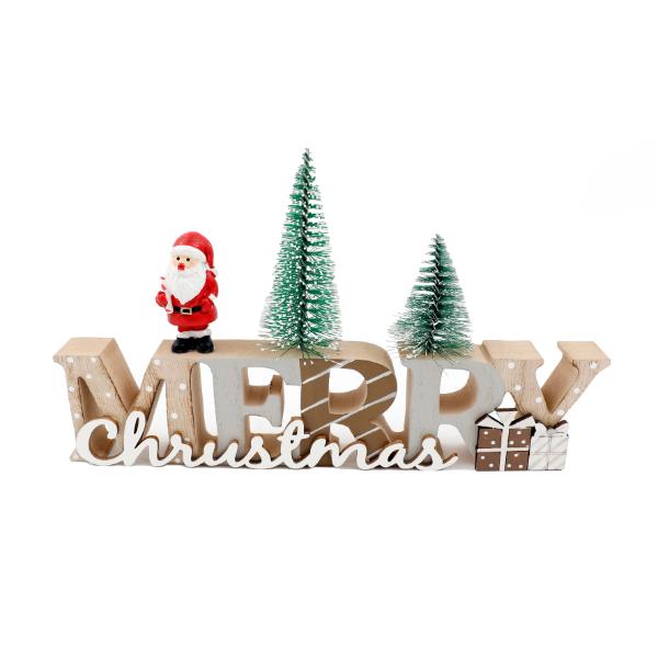 Santa Merry Christmas Decoration 22cm