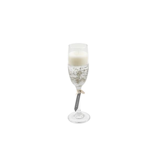 Confetti Jelly Champagne Flute Candle Holder Candle 5 x 22.5cm