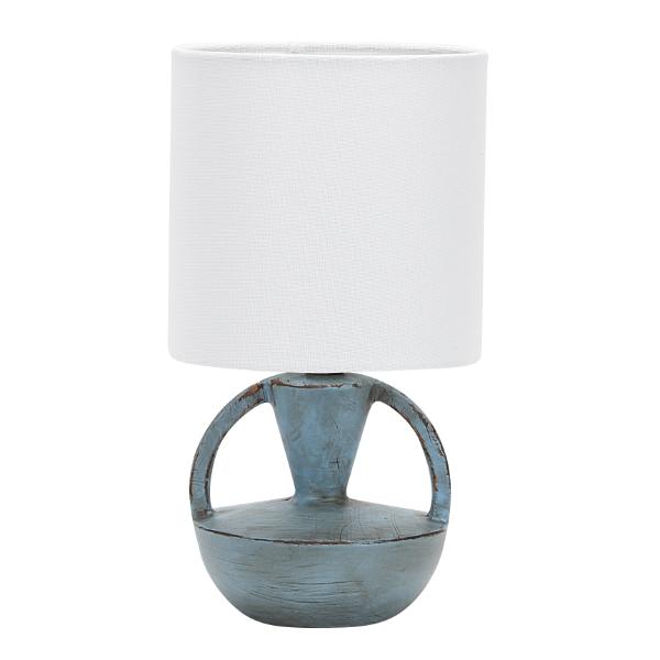 4101 Blue Ceramic Table Lamp With Shade