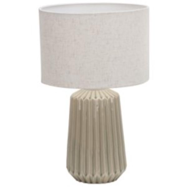 4106 Ceramic Table Lamp With Shade Cream