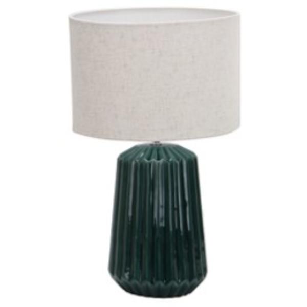 4106 Green Ceramic Table Lamp With Shade