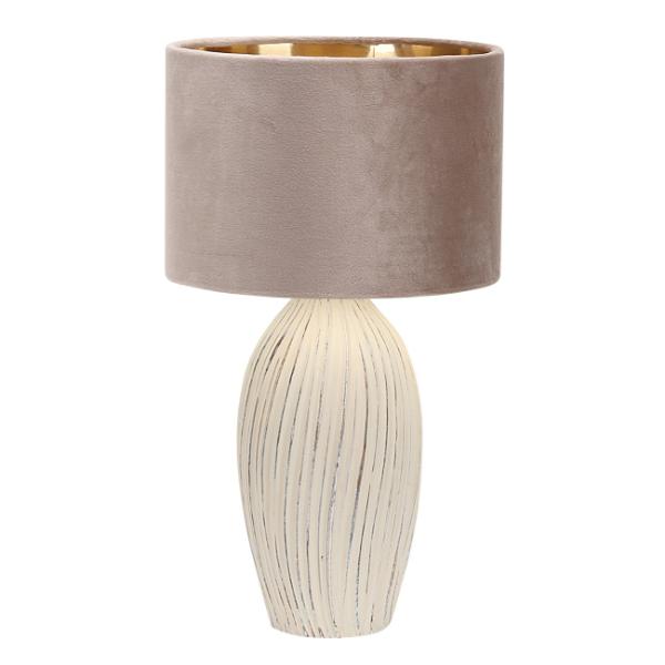 4111 CRM Ceramic Table Lamp With Shade