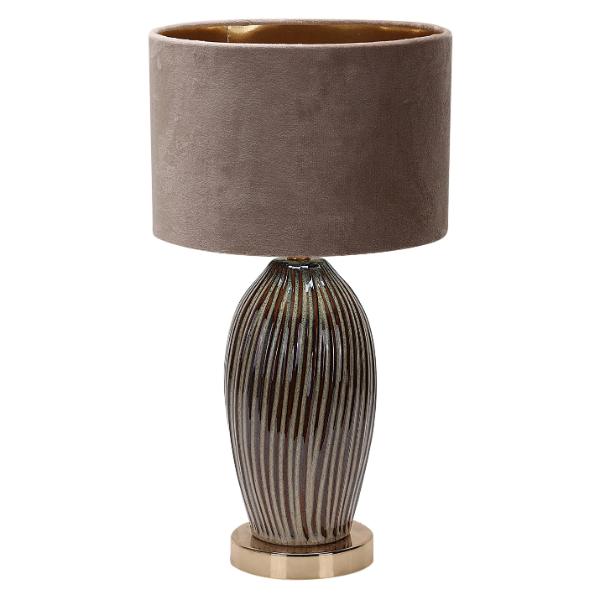 4113 BRN Ceramic Table Lamp With Shade