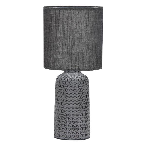 5015L Dark Grey Ceramic Table Lamp With Shade