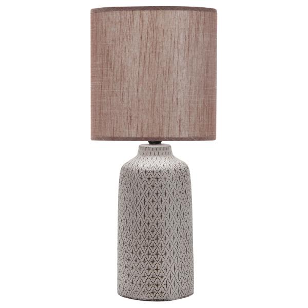 5015L TAN Ceramic Table Lamp With Shade