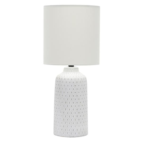 5015L WHT Ceramic Table Lamp With Shade