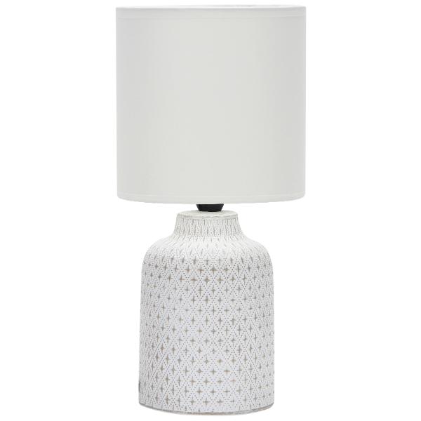 5015S WHT Ceramic Table Lamp With Shade