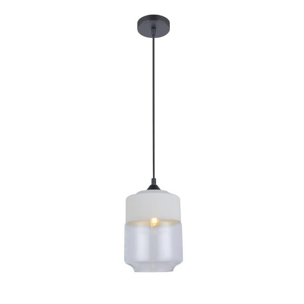 175/1P Single Pendant Lamp Glass Black