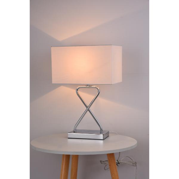 244 TL Chrone Table Lamp With Shade