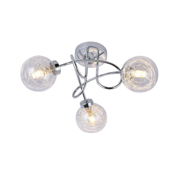 Chrome semi flush Ceiling 3  light