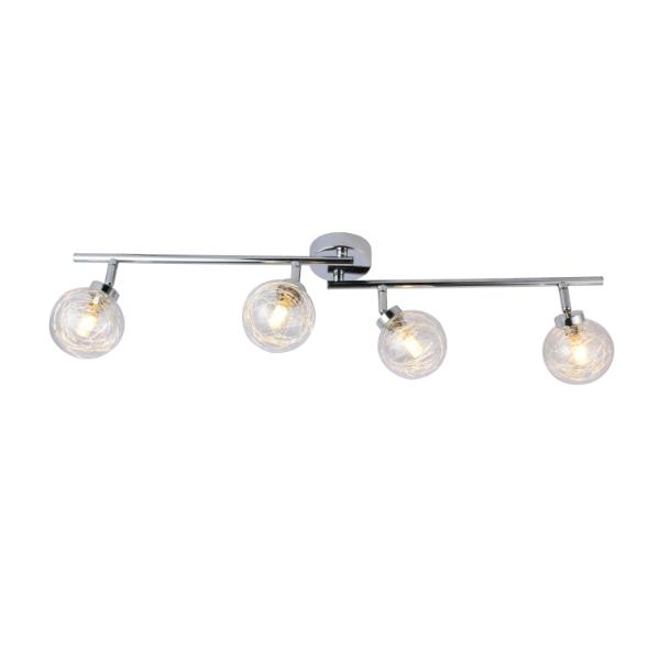 Chrome semi flush Ceiling 4 bar  light