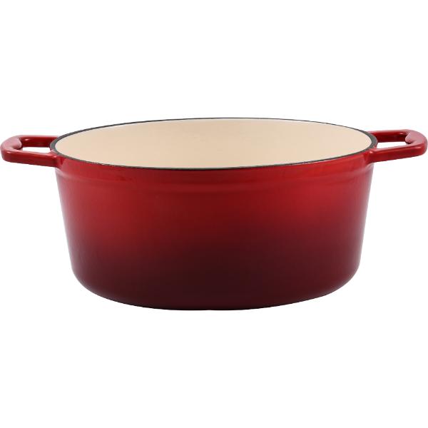 Steelex Round Cast Iron Casserole 2.7L 20cm Red