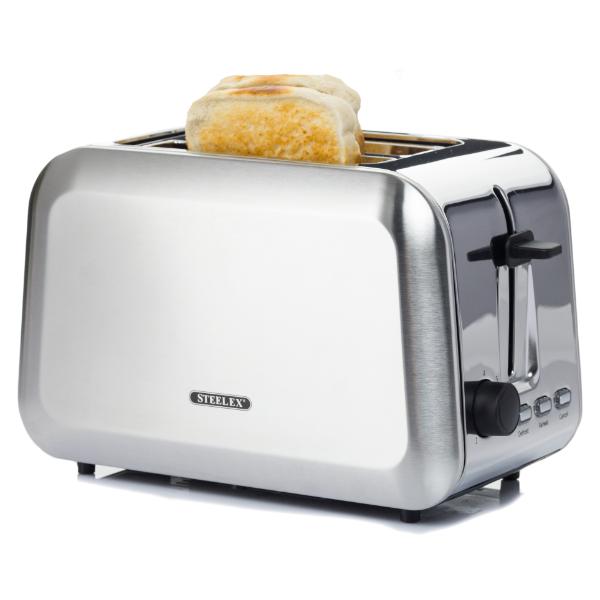 Steelex 2 Slice Toaster 750W Stainless Steel