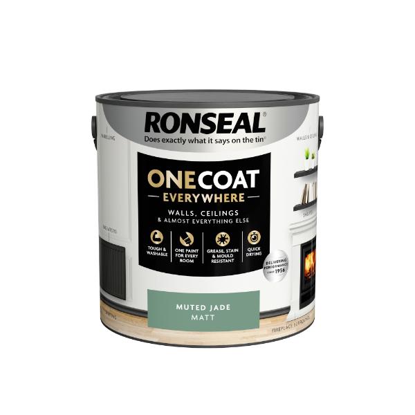 Ronseal One Coat Everywhere Paint Muted Jade Matt 2.5L